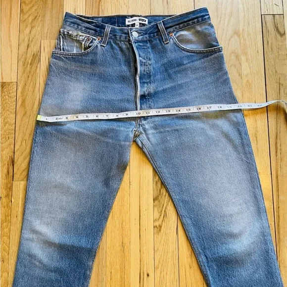 Re/Done Levi The Elsa Dark Wash Sz 27 inseam 37"